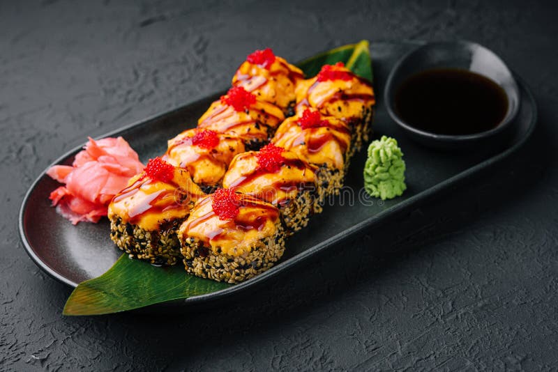Traditional Baked Japanese Sushi Stock Photo Image of ginger, cuisine