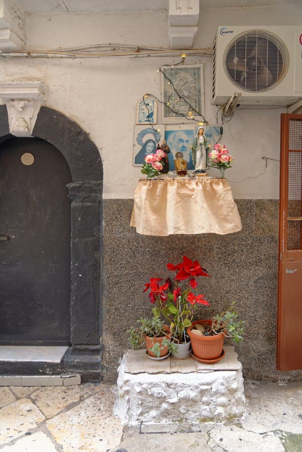 One of the many interesting back streets and alleyways in bari old town, Bari, apulia, italy. One of the many interesting back streets and alleyways in bari old town, Bari, apulia, italy