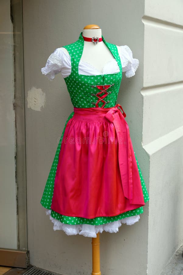 Traditional Bavarian Dirndl on Display Stock Image - Image of ...