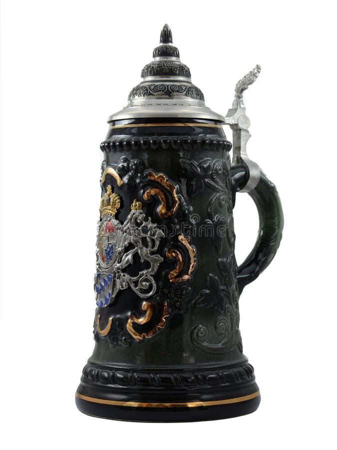Traditional beer mug stock photo. Image of german, ornate 19452474