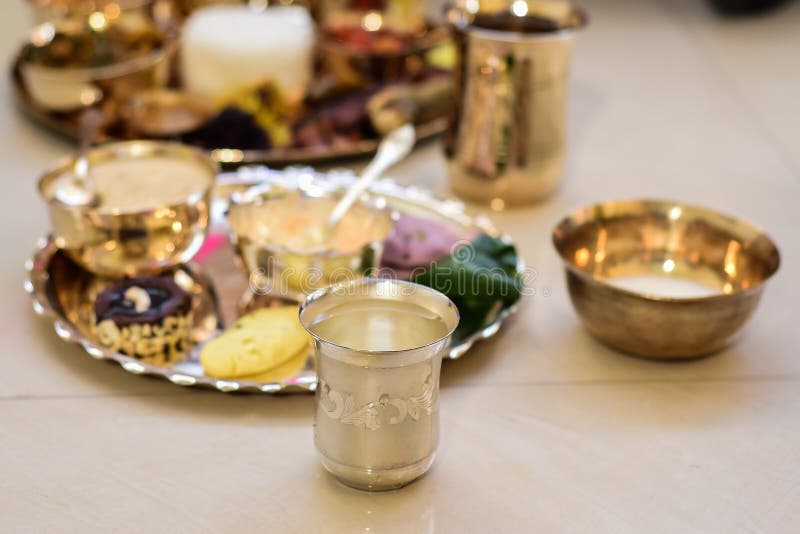 Traditional Bengali Dish Served in Rice Ceremony of Child in India