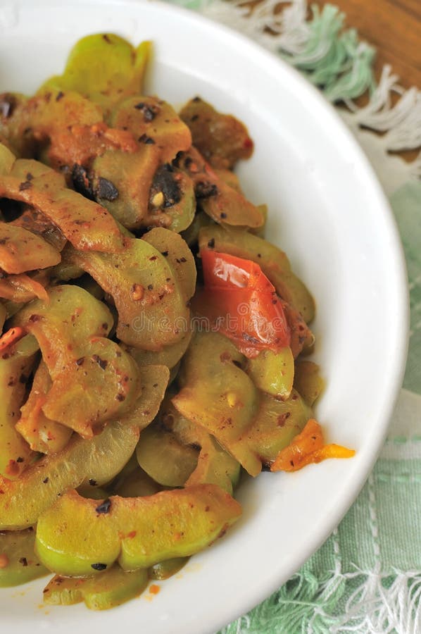 Traditional bitter gourd delicacy stock photography