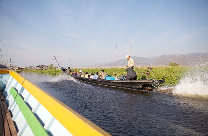 Traditional boat on the Inle Lake royalty free stock image Traditional boat on the Inle Lake royalty free stock image
