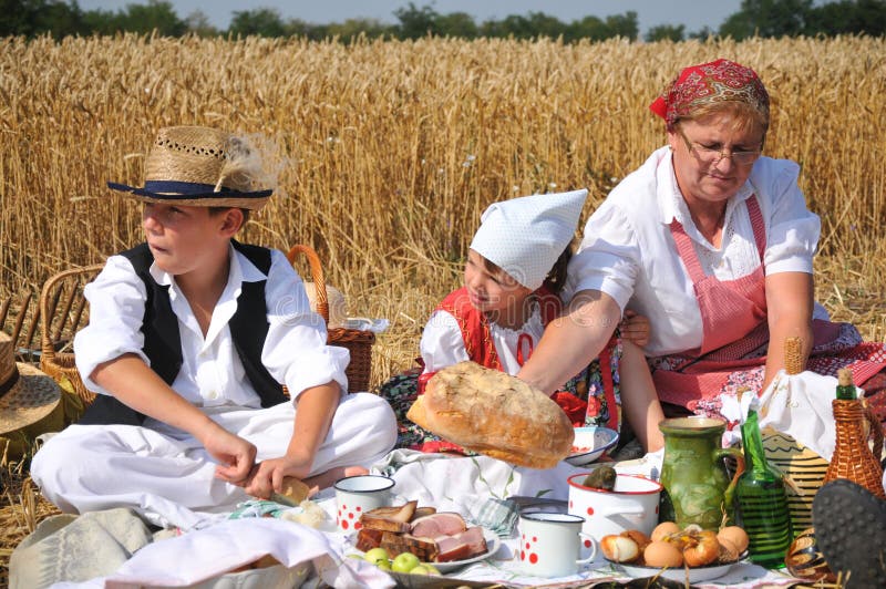 Traditional Breakfast of Wheat Field Stock Photo Image of folk
