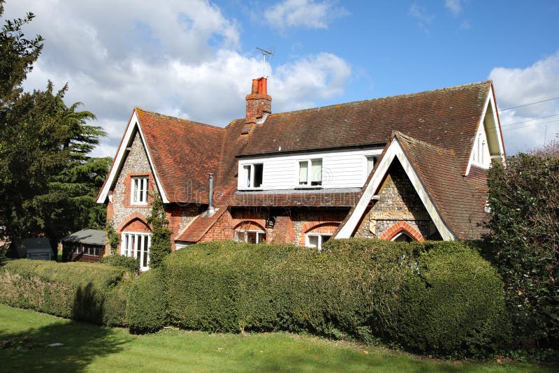 Traditional Brick and Flint English House