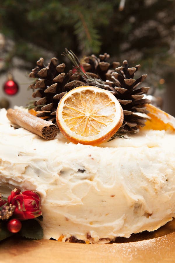 Traditional British Birthday or Christmas Fruit Cake Stock Image ...