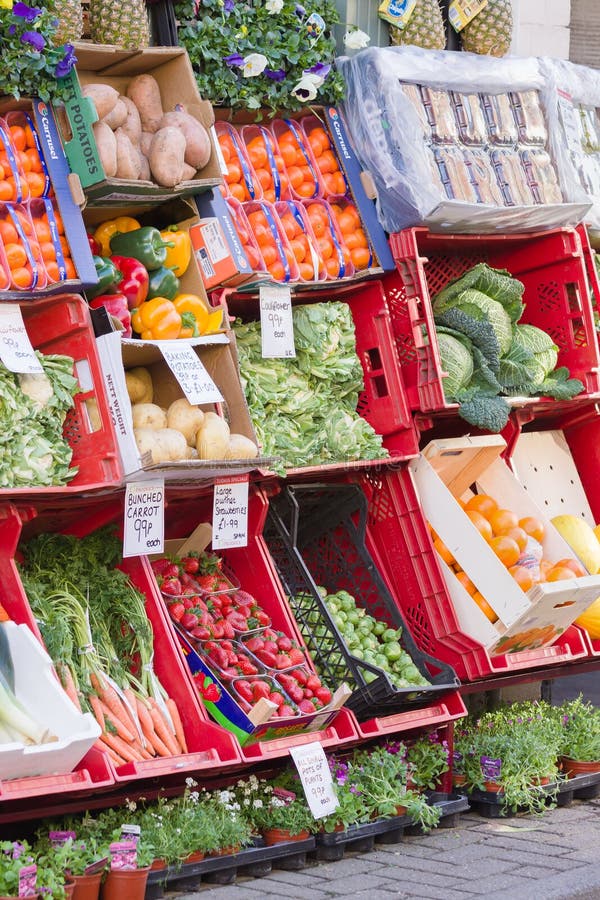 Traditional British Green Grocers Display