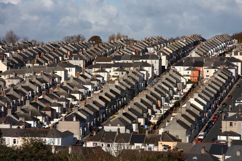 Traditional british houses, Plymouth, UK