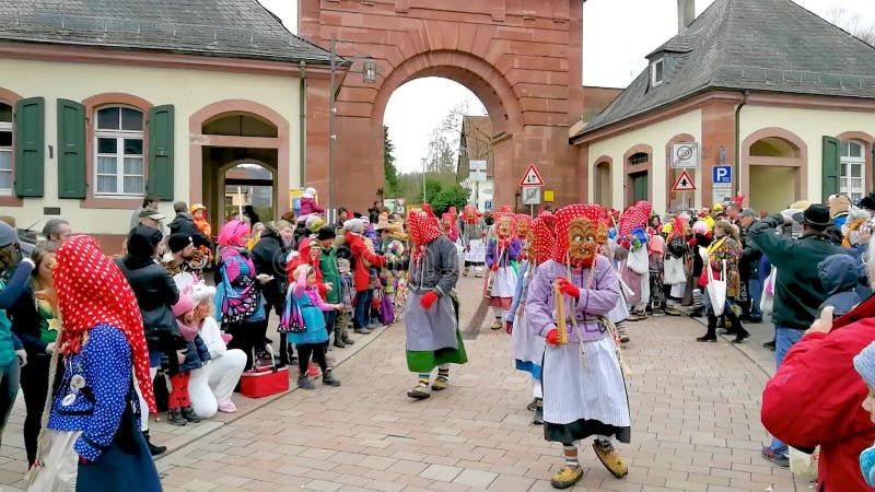 Traditional carnival parade in South Germany