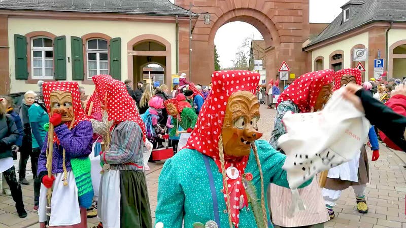 Traditional carnival parade in South Germany