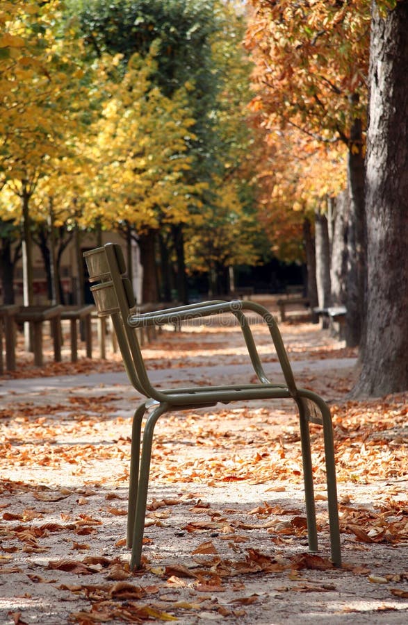 Traditional Chair in the Luxembourg Garden, Paris Stock Image Image