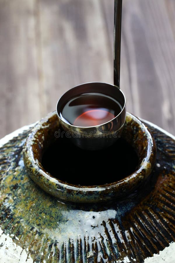 Chinese shaoxing rice wine in classic ceramic jar