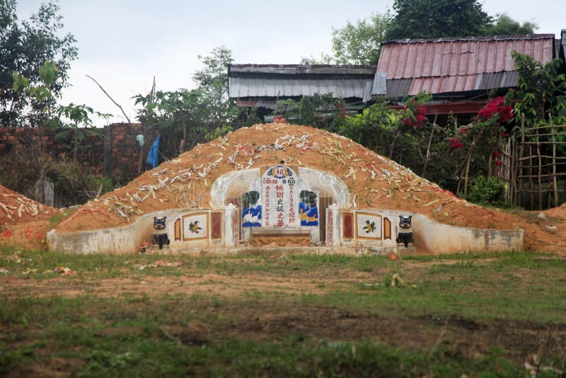 Traditional Chinese cemetery stock image