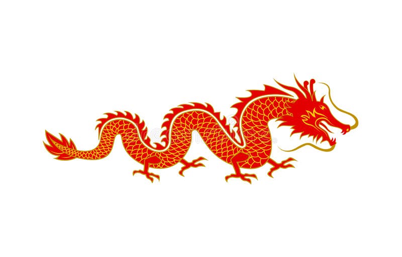 Traditional Chinese Dragon Symbol Stock Vector Illustration of