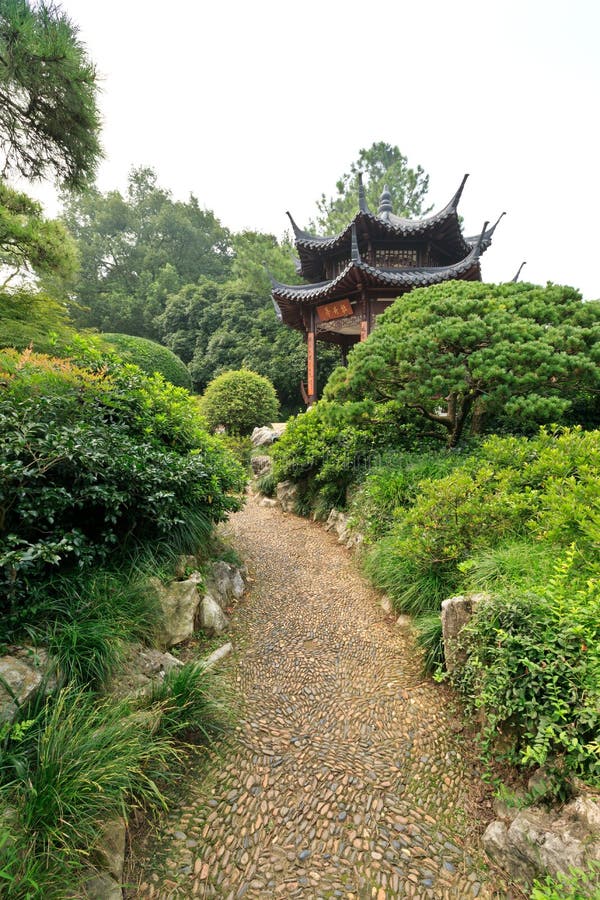 Traditional Chinese garden stock image. Image of outside 44446145