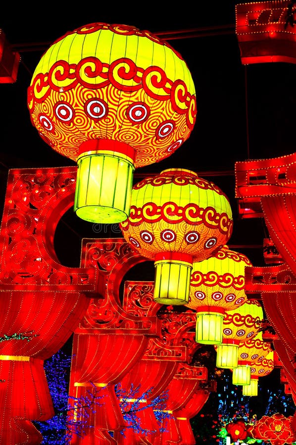 Chinese lanterns stock image. Image of lamp, light, door 30224255