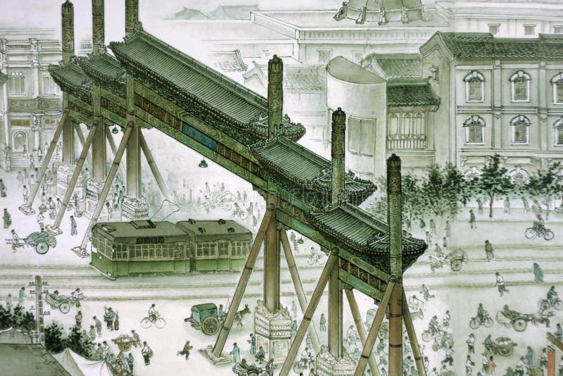 Traditional Chinese painting stock photo