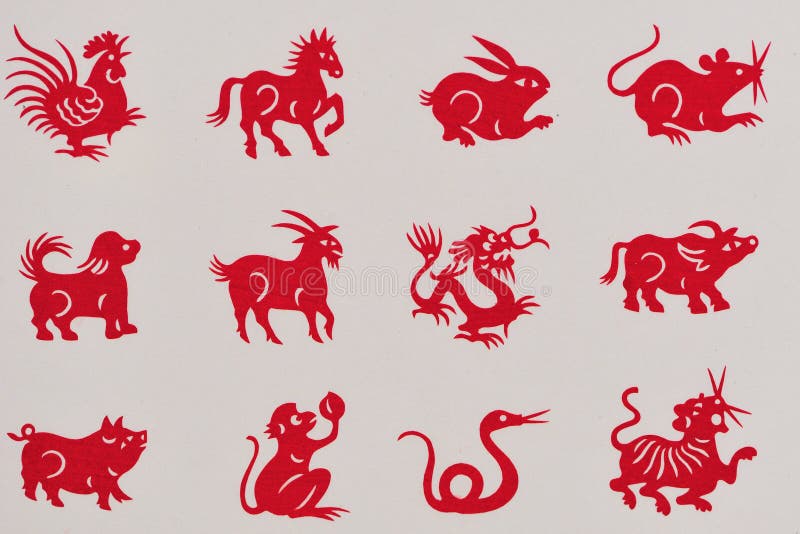 Questo è un tradizionale Cinese della carta, taglio dei 12 animali.