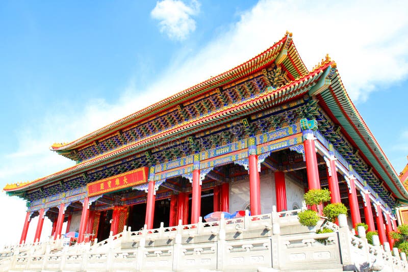 Traditional Chinese style temple at Wat Leng-Noei-Yi. Oriental, culture.