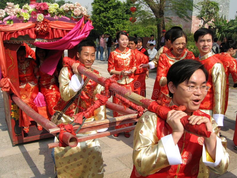 Traditional Chinese wedding celebration