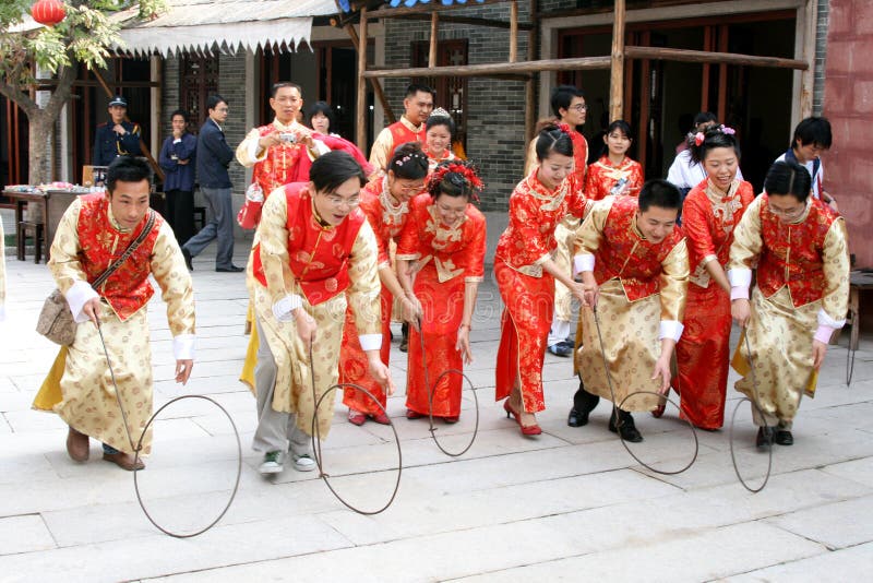 Traditional Chinese wedding celebration