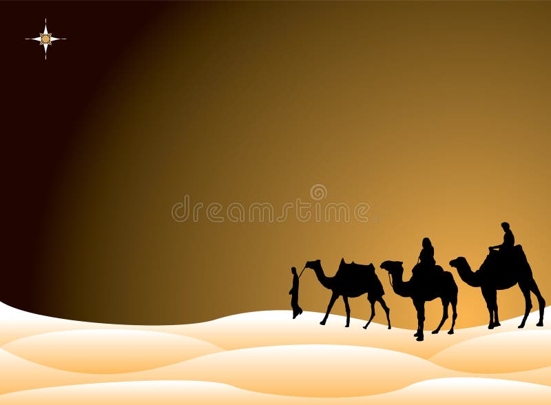 Christmas Stained Glass Nativity Banner Stock Illustration ...