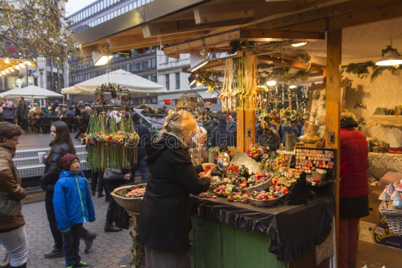 Traditional Christmas Markets in Budapest at Vorosmarty Square ...