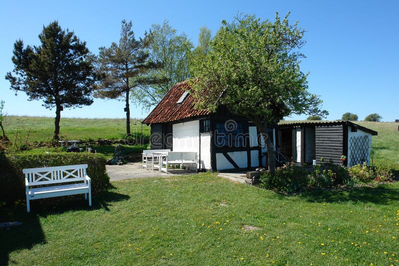 Traditional Classic Danish Country House Stock Photo Image of