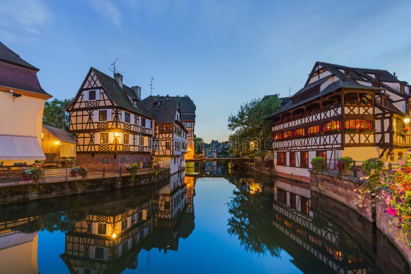 Traditional Colorful Houses In Strasbourg - Alsace France Stock Photo ...