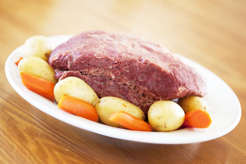 Traditional Corned Beef Dinner Stock Photo Image of food, vegetable