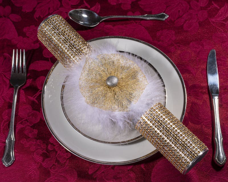 Traditional Cracker and Table Setting royalty free stock images