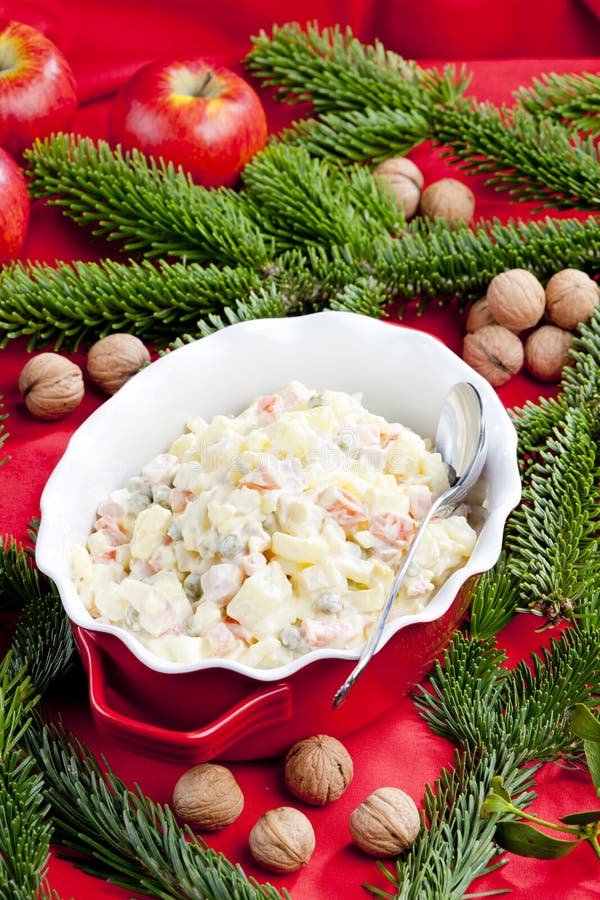 traditional Czech Christmas potato salad