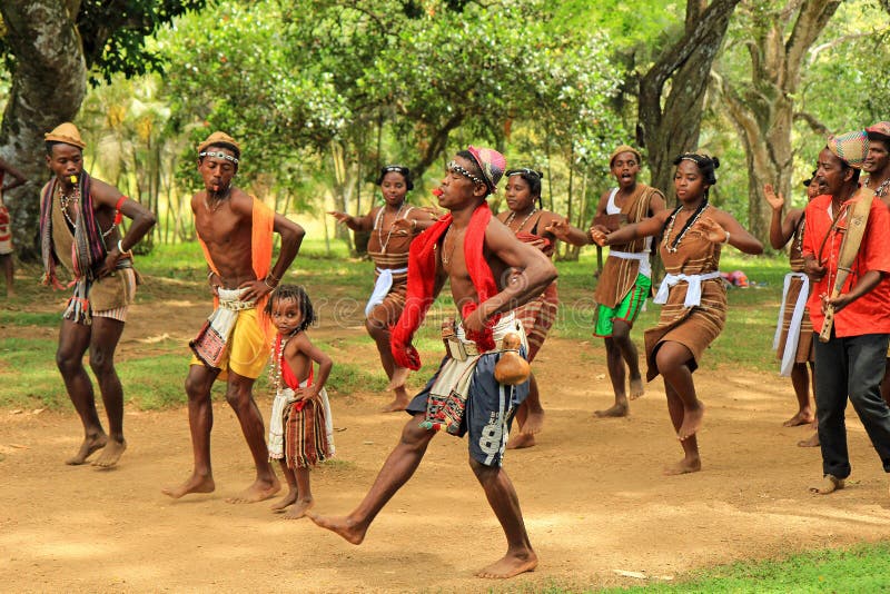 Traditional dance in Madagascar, Africa stock image