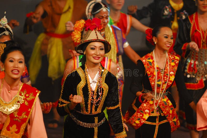 Traditional Dance of Malaysia stock photography