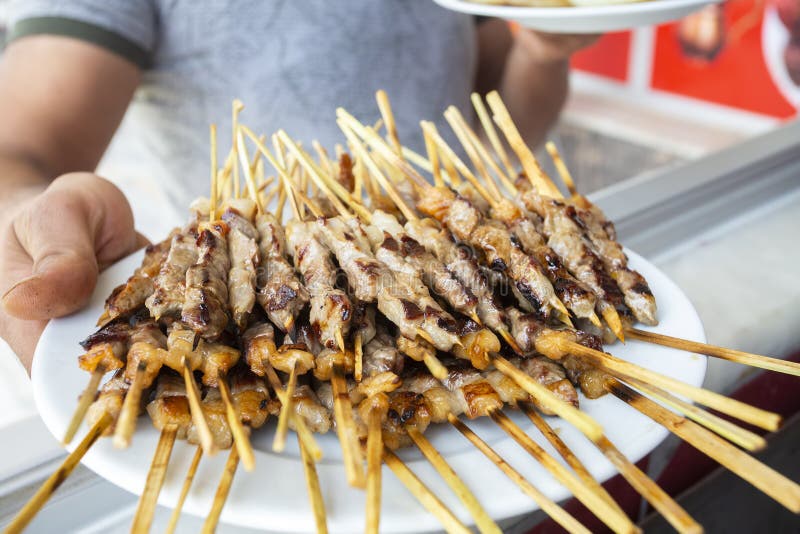 Traditional Delicious Turkish Foods; Skewers Cop Sis Stock Image ...