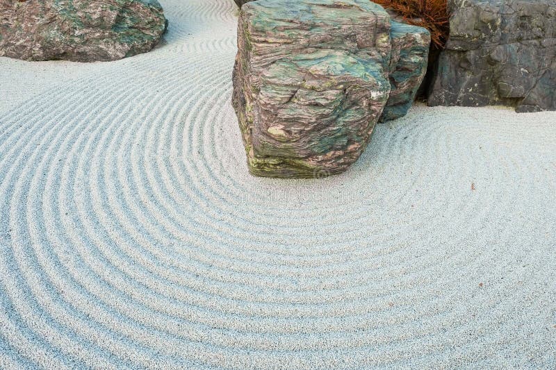 Meditative Zen Garden with Volcanic Stones Meditative Zen Garden with Volcanic Stones