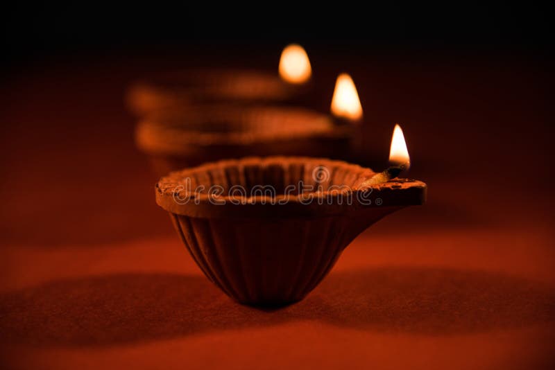 Traditional Diya or Oil Lamp Stock Image - Image of decorate, pattern ...