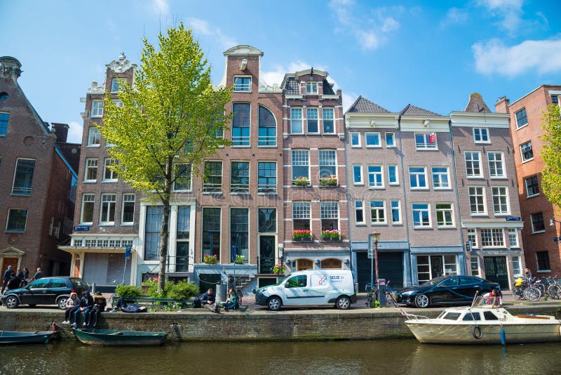 Traditional Dutch Medieval Buildings in Amsterdam Editorial Image ...