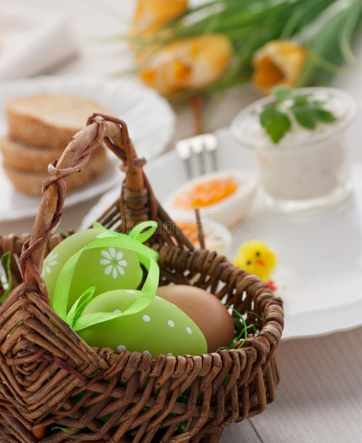 Traditional Easter Breakfast Stock Image Image of boiled, decor 23528457