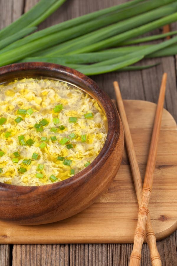Traditional egg flower soup, tasty asian lunch stock photography Traditional egg flower soup, tasty asian lunch stock photography