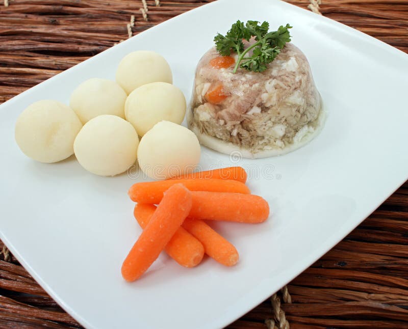 Traditional Estonian Pork Meat Jelly Stock Image Image of head