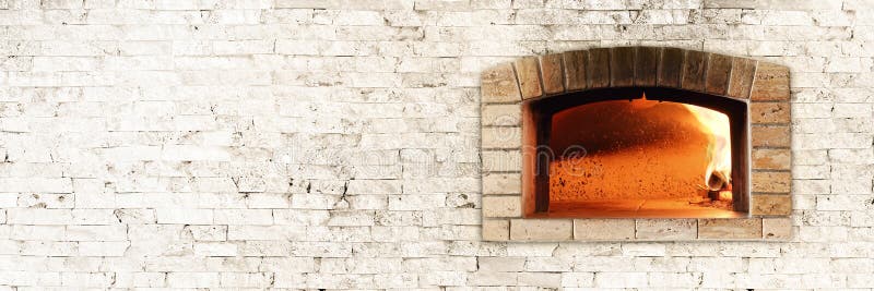 Traditional fire oven for pizza