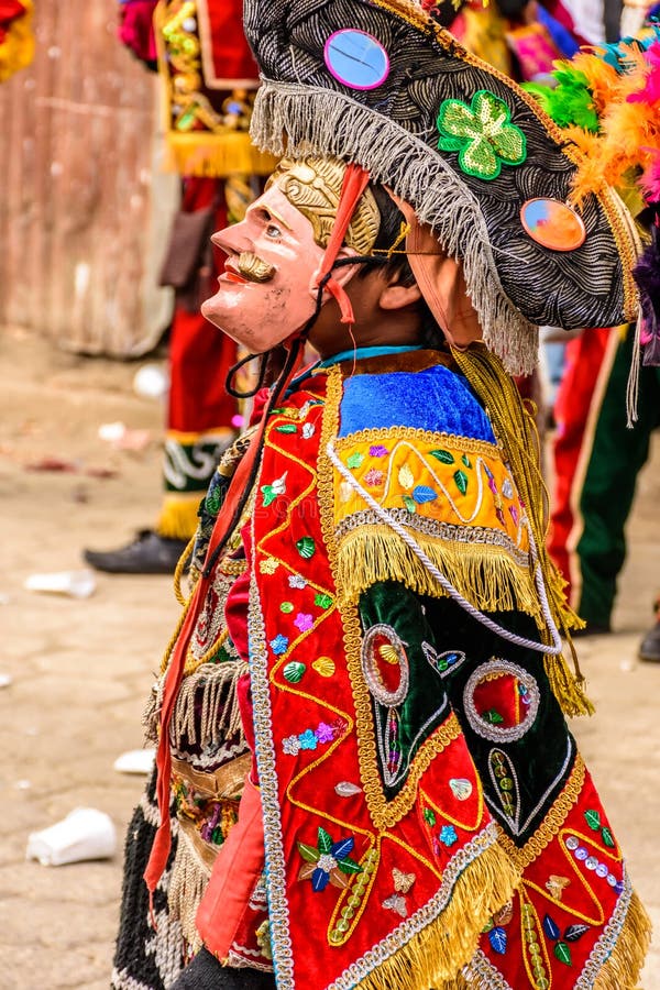 Traditional Folk Dancers in Street, Guatemala Editorial Image - Image ...