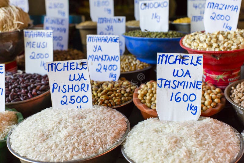 Traditional food market in Zanzibar, Africa. stock photography Traditional food market in Zanzibar, Africa. stock photography