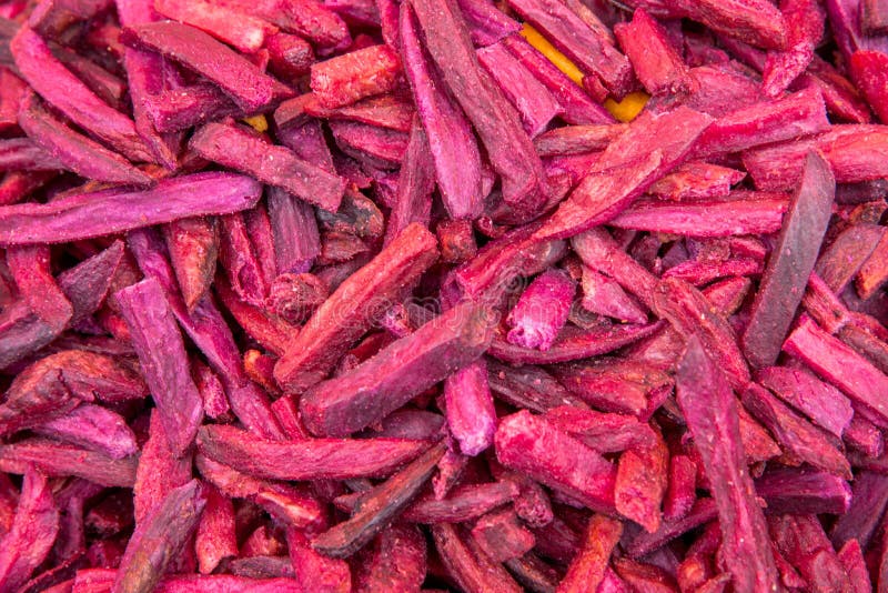 Traditional food ---- purple sweet potato strips stock image Traditional food ---- purple sweet potato strips stock image