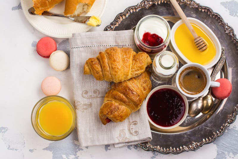Traditional French Breakfast Stock Image - Image of continental, food ...