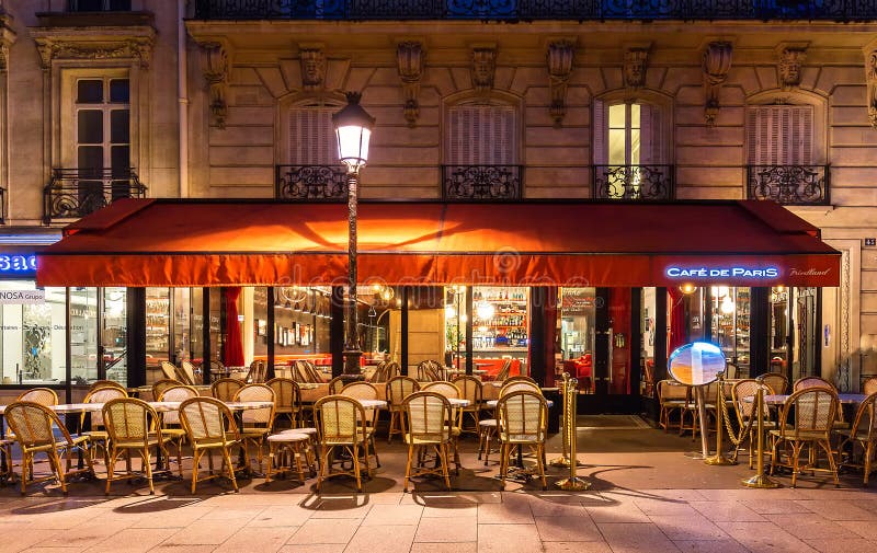 The Famous French Cafe Sarah Bernardt , Paris, France. Editorial Image ...