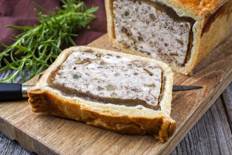 Traditional French Pate En Croute with Chicken on a Modern Design ...