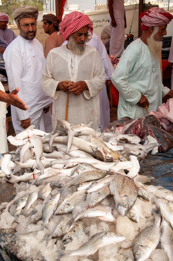 Fish market Oman Sinaw editorial stock image. Image of seafood 184755354