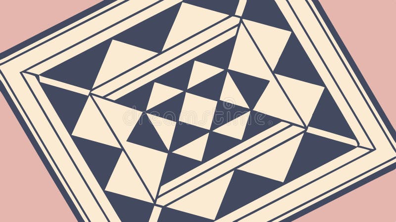 Traditional Geometric Square Tile Pattern, vector design Generative AI stock illustration